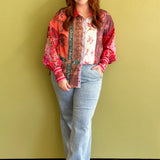 Boho Babe Mixed Print Blouse