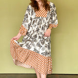 Harvest Sun Tiered Midi Dress