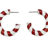 Candy Cane Hoop Earrings