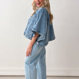 Denim Drift Poncho