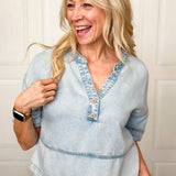 Dive Into Denim Short Sleeve Top
