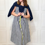 Seaside Sassy Stripe Midi Dress