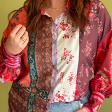 Boho Babe Mixed Print Blouse