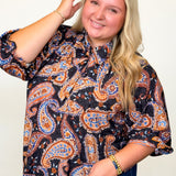 Upbeat About Paisley Blouse