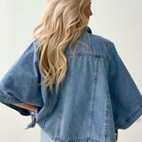 Denim Drift Poncho