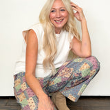 Master of Mixed Print Barrel Pant