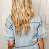 Dive Into Denim Short Sleeve Top