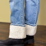 Get Cozy Sherpa Cuff Jeans
