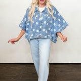Drops Of Denim Poncho