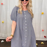 The Sidewalk Stroll Gingham Mumu