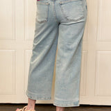 Clean Slate Crop Wide Leg Jeans