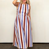 Changing Seasons Stripe Midi Dress