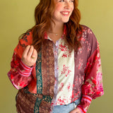 Boho Babe Mixed Print Blouse