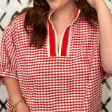 Gingham Sweetheart Blouse