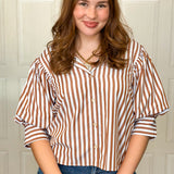 Stopping For Stripes Blouse