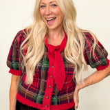 Tied & True Plaid Cardigan