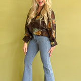 Golden Floral Blouse