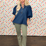 Green With Envy Kick Demi Flare Jean