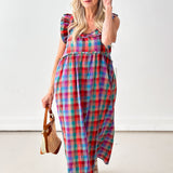 Purely Plaid Midi Dress