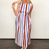 Changing Seasons Stripe Midi Dress