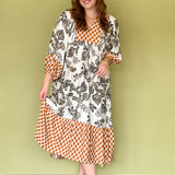 Harvest Sun Tiered Midi Dress