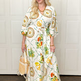 Santorini Sunset Maxi Dress