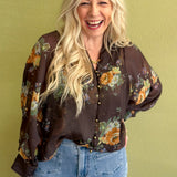 Golden Floral Blouse