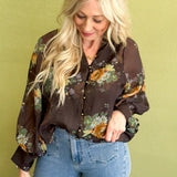 Golden Floral Blouse