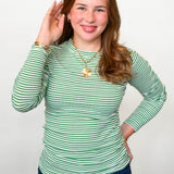 Stripe Crush Rib Knit Top
