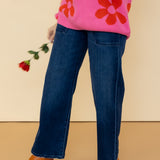 Tell Me More Wide Leg Cropped Jean