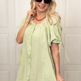 The Zesty Lime Gingham Dress