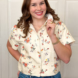 Pick Some Florals Denim Top