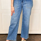 Tell Me More Wide Leg Cropped Jean
