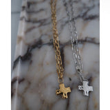Paperclip Cross Necklace