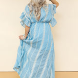 The Sky Is Blue Embroidered Maxi Dress