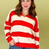 Cranberry Cream Sweater