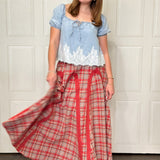 The Honky Tonk Plaid Skirt