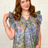 Watercolor Blooms Garden Blouse