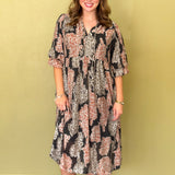 It's Perfect In Paisley Midi Dress