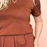 Cozy Contrast Midi Dress