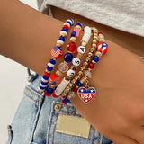 Red White & Blue Bracelet Set