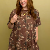 Chestnut Bloom Mini Dress