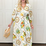 Santorini Sunset Maxi Dress