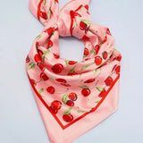 Pink Cherry Bandana Scarf