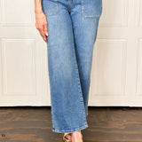 Tell Me More Wide Leg Cropped Jean
