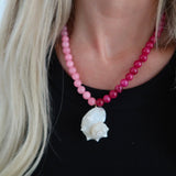 Pink Seashell Beaded Necklace