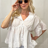 Summer Breeze Eyelet Blouse