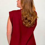 Wine Down Side Tie Sweater Vest