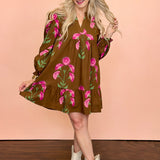 The Cocoa Bloom Babydoll Dress