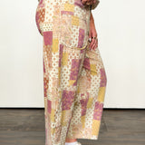 Master of Mixed Print Barrel Pant